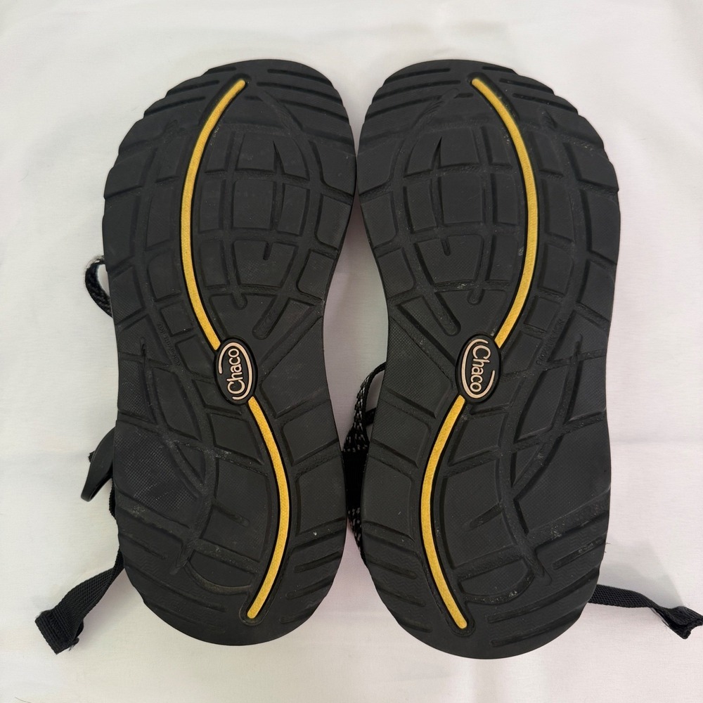 Chaco Z Cloud 2 Sandals Womens 8 Black White Strappy Toe Loop J106266W - Picture 11 of 11